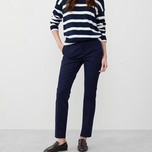 SLOAN SLIM HIGH-RISE ANKLE PANT - navy blue